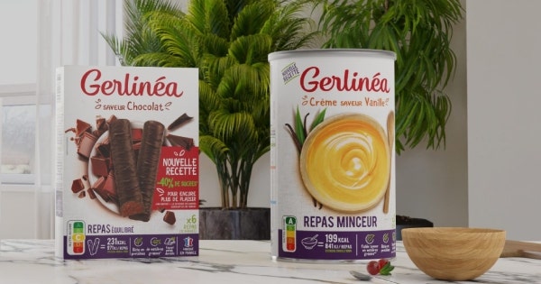 Substituts de repas gerlinea barres chocolat, crème vanille