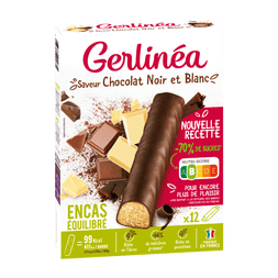 Gerlinéa Barres En-cas Equilibré Saveur Chocolat noir et blanc 2x31g