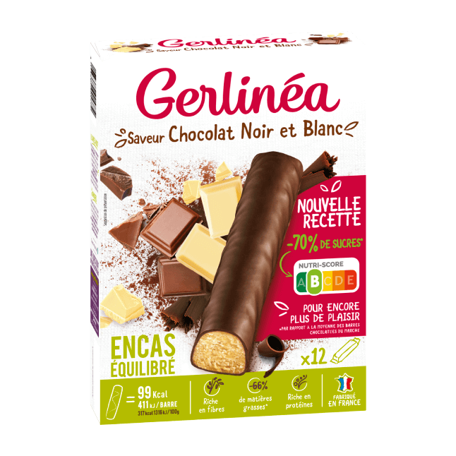 Barre Chocolat Noir et Chocolat Blanc - Goûter Equilibré