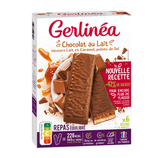 GERLINEA Barres repas chocolat & caramel pointe de sel