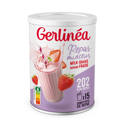 Gerlinéa Boisson Milkshake goût Fraise + Shaker, Substituts de repa