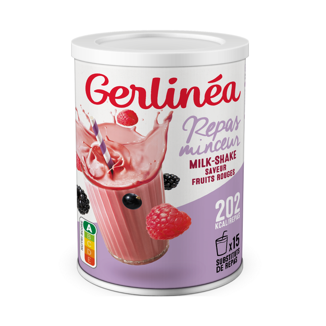 Milkshake Fruits Rouges - Boisson Substitut de Repas Minceur