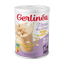 Gerlinéa Repas Minceur Barres Fourrées Pomme et Framboise 8 x 45g