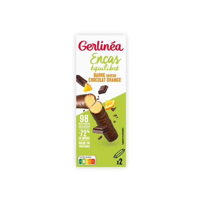 Gerlinéa Mon Repas Barres Fourrées Pomme Et Framboise 8 Pièces