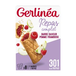 Barres fourrées pomme framboise