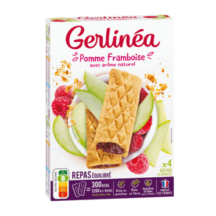 GERLINEA Barres fourrées pomme framboise