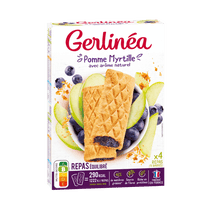 GERLINEA Barres fourrées pomme myrtille