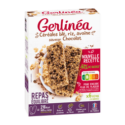GERLINEA Barres repas céréales aux pépites de chocolat