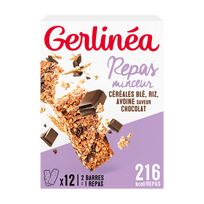 Barres repas céréales aux pépites de chocolat