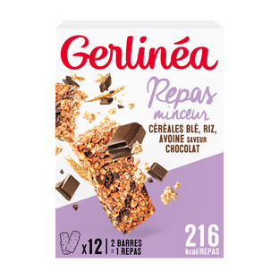 Barres repas céréales aux pépites de chocolat