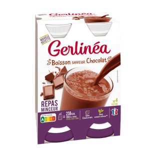 GERLINEA Repas à boire saveur chocolat x4