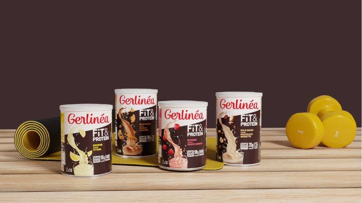 Gerlinéa Fit & Protein - Boisson Protéinée Saveur Fruits Rouges