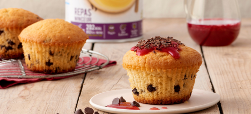 Recette muffins chocolat vanille avec la crème repas Gerlinéa 